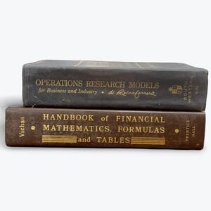 Operations Research Models Financial Math Tables Business Industry Vintage Lot 2